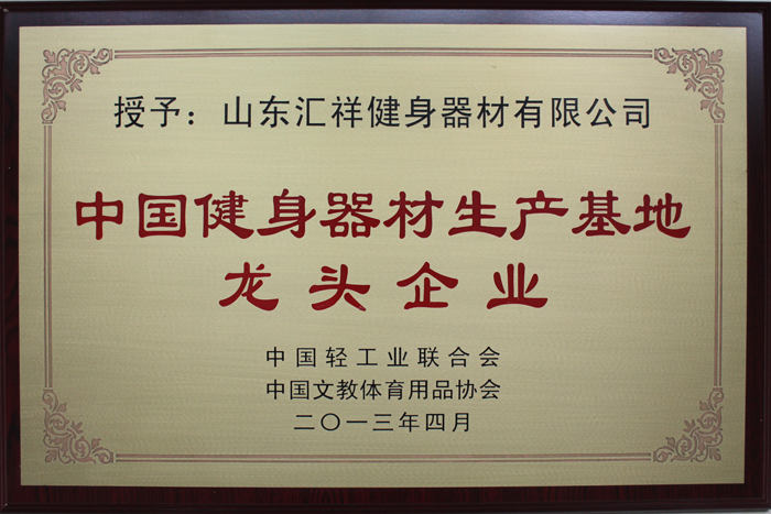 中國健（jiàn）身器材生產基地龍頭企業